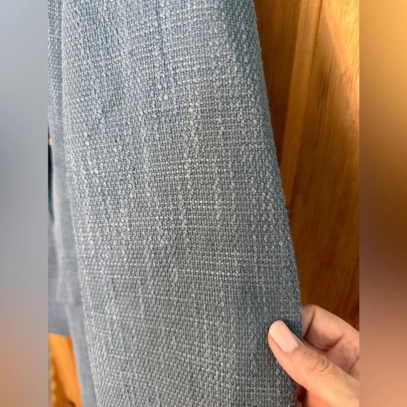 Unbranded Nubby Tweed Slate Blue Blazer With Gold Buttons Very Chic!! Sz XL - Picture 7 of 15